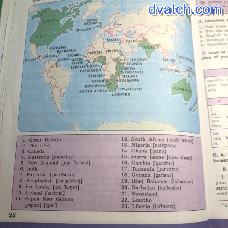 How many countries have you seen. English speaking Countries USA.