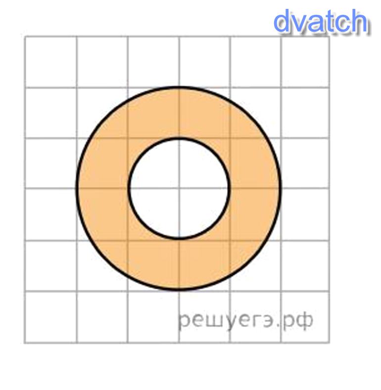На клетчатой бумаге нарисованы два круга. Площадь внутреннего круга равна 51. Найти площадь заштрихованной фигуры 2 круга. На клетчатой бумаге нарисованы два круга площадь внутреннего равна 51. Площадь внутреннего круга 51 Найдите площадь заштрихованной фигуры.