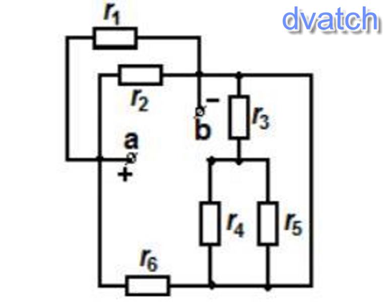 Заданы все сопротивления и напряжения uab найти общее сопротивление схемы относительно зажимов а b